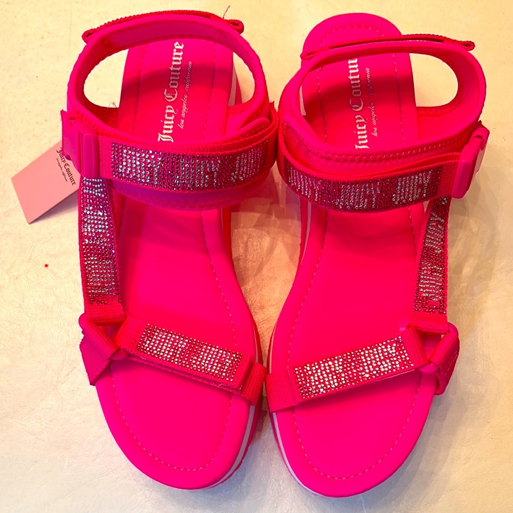 Juicy Couture Pink Sporty Sandals 10
